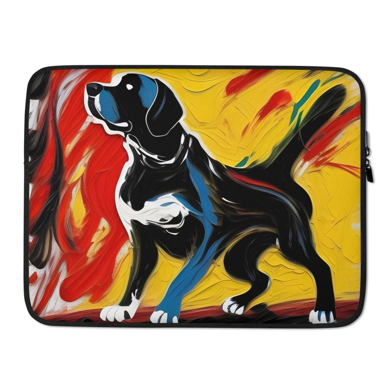 Black Labrador Artistic Laptop Sleeve - Funny Nikko