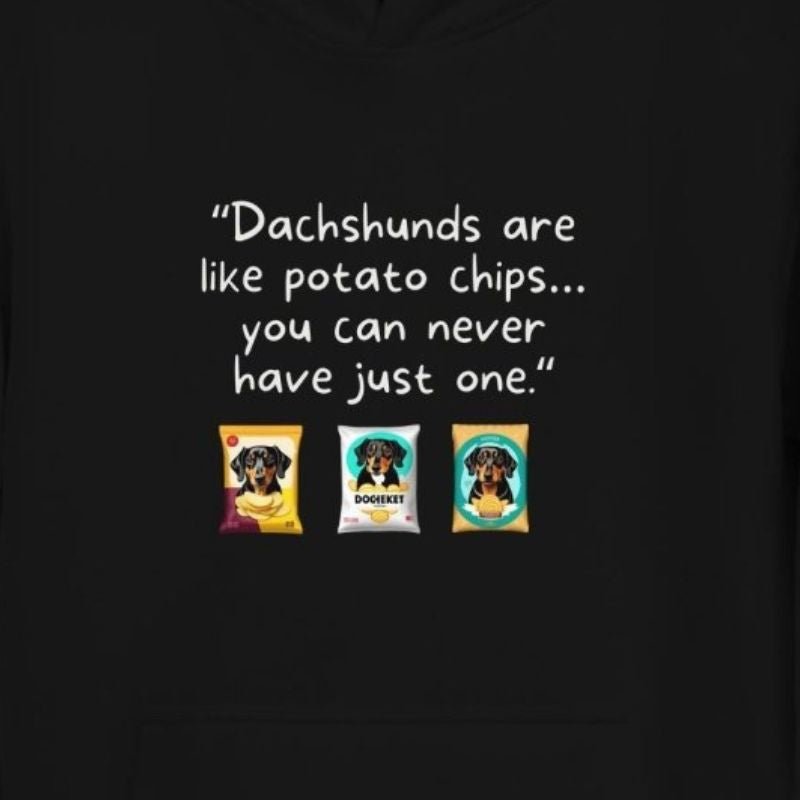 Dachshund Potato Chips Hoodie for Women - Funny Nikko