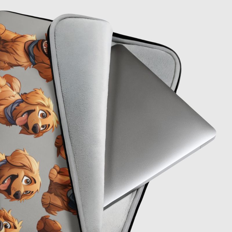 Eight Golden Puppies Laptop Sleeve - Funny Nikko