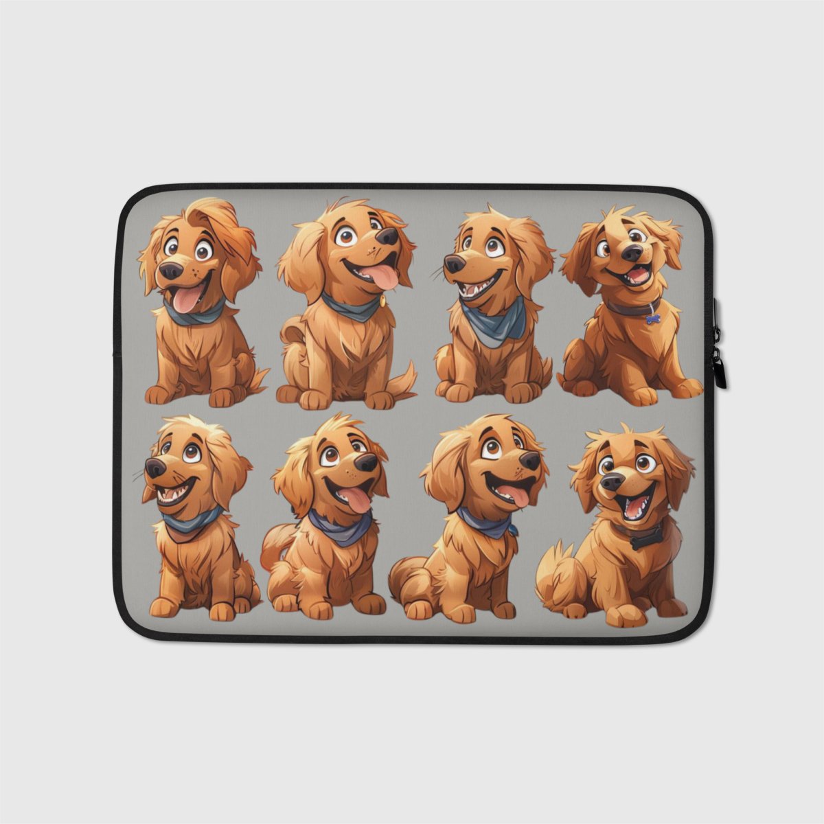 Eight Golden Puppies Laptop Sleeve - Funny Nikko