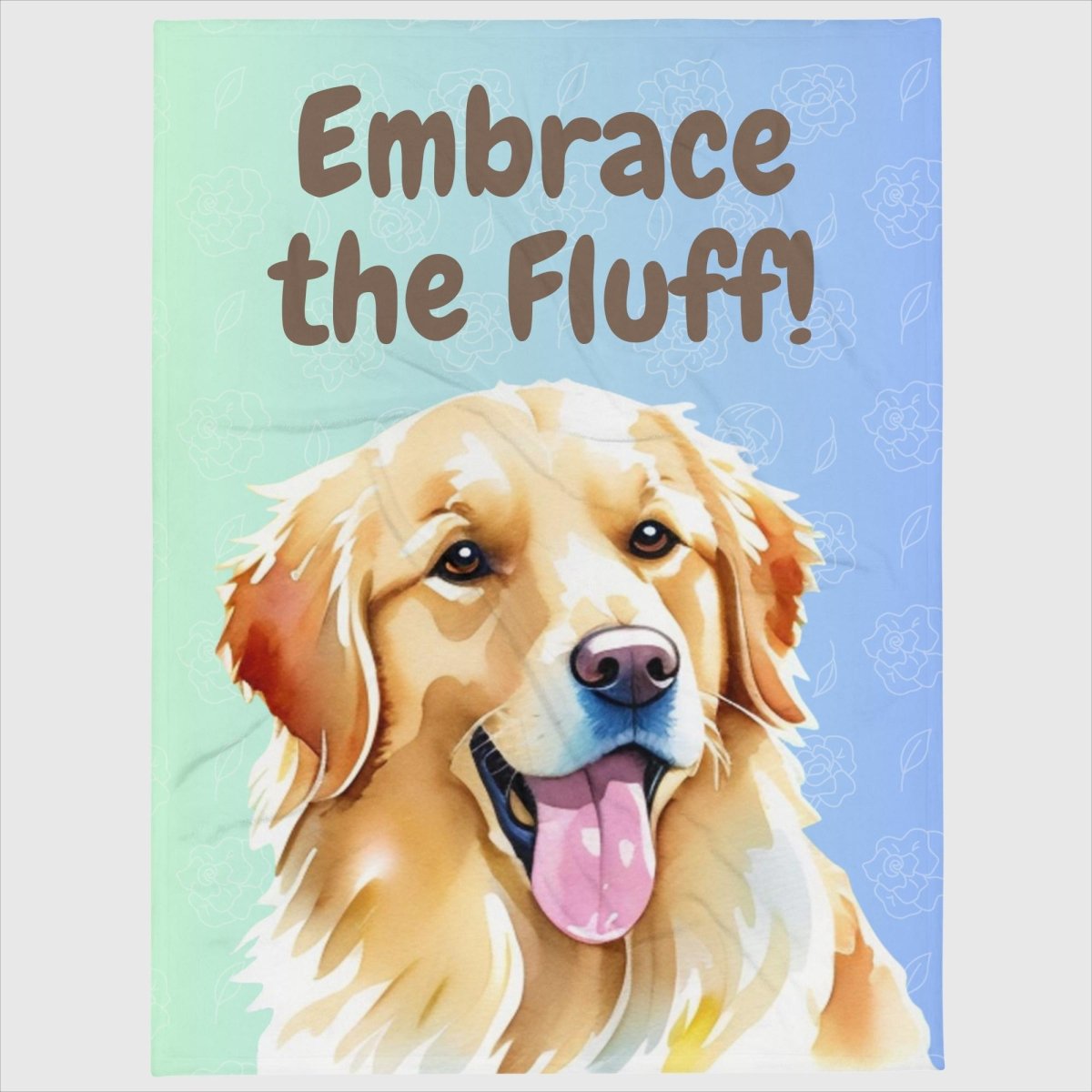 Embrace The Fluff Golden Retriever Throw Blanket - Funny Nikko