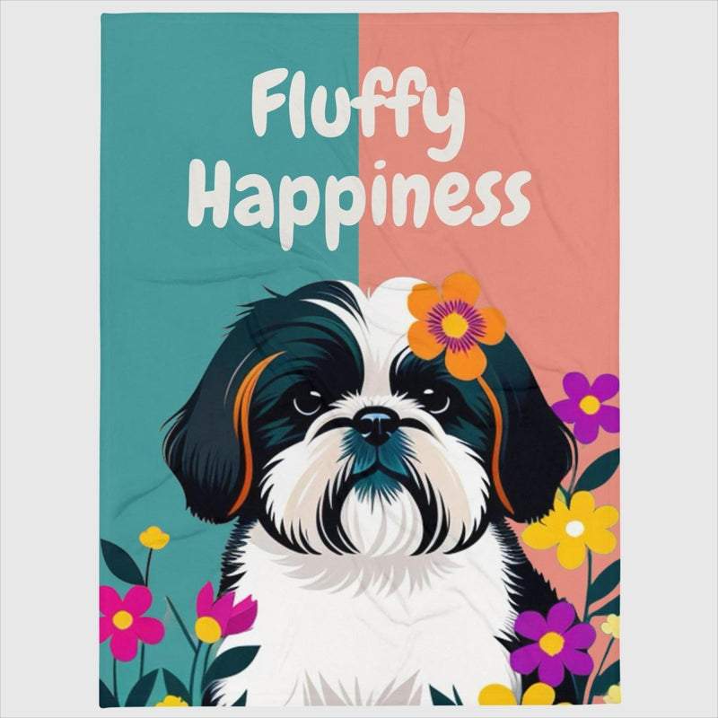 Fluffy Happiness Shih Tzu 2 colors Blanket - Funny Nikko