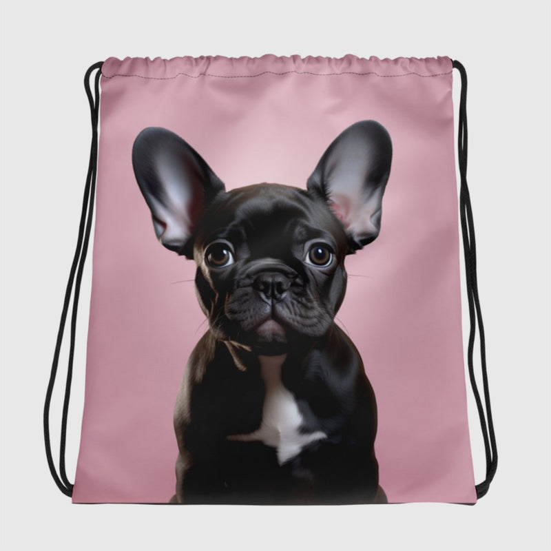 Frenchie in Pink String Bag - Funny Nikko