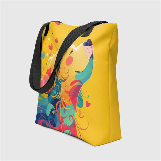 Golden Retriever Colors of Love Yellow Tote Bag - Funny Nikko