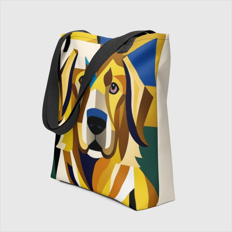 Golden Retriever Cubism Style Tote Bag - Funny Nikko