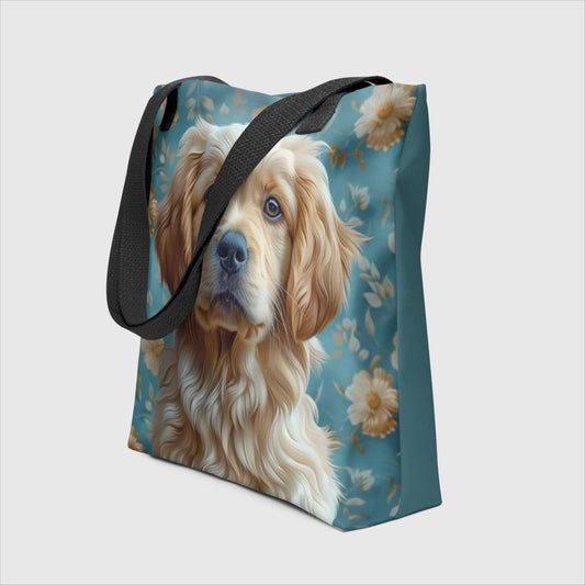 Golden Retriever Romantic Tote Bag - Funny Nikko