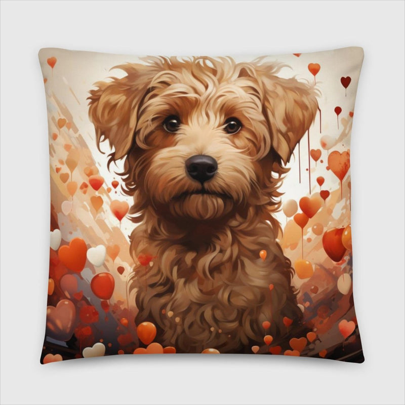 Goldendoodle Portrait Throw Pillow - Funny Nikko