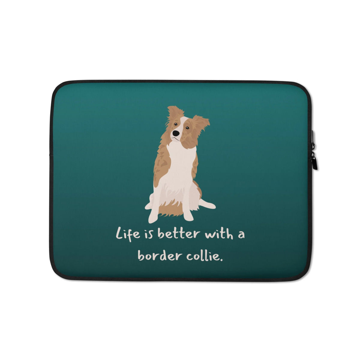 Life with Border Collie Laptop Sleeve - Funny Nikko