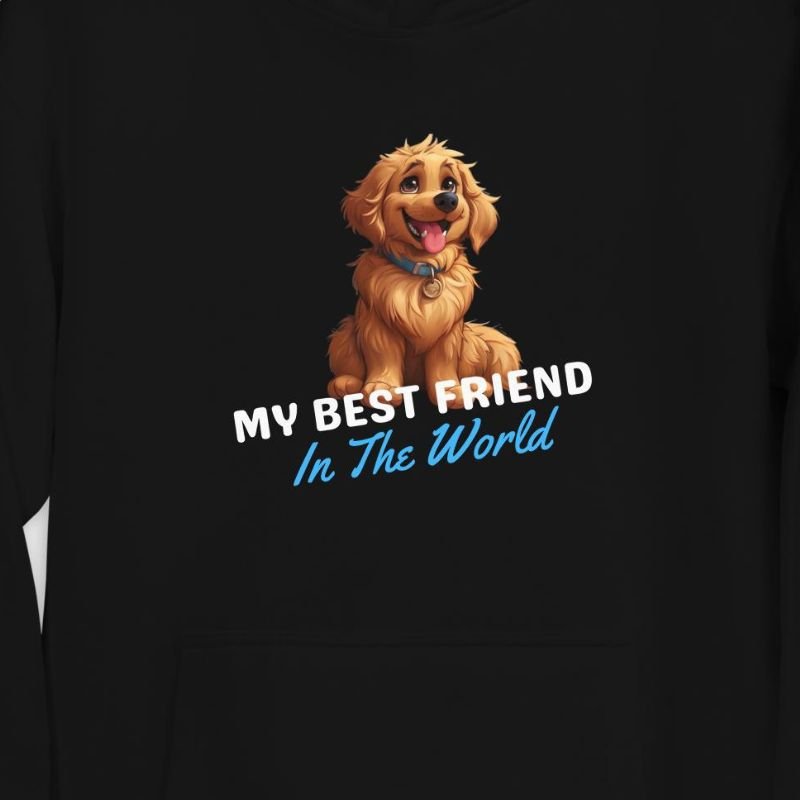 "My Best Friend" Golden Hoodie for Women - Funny Nikko