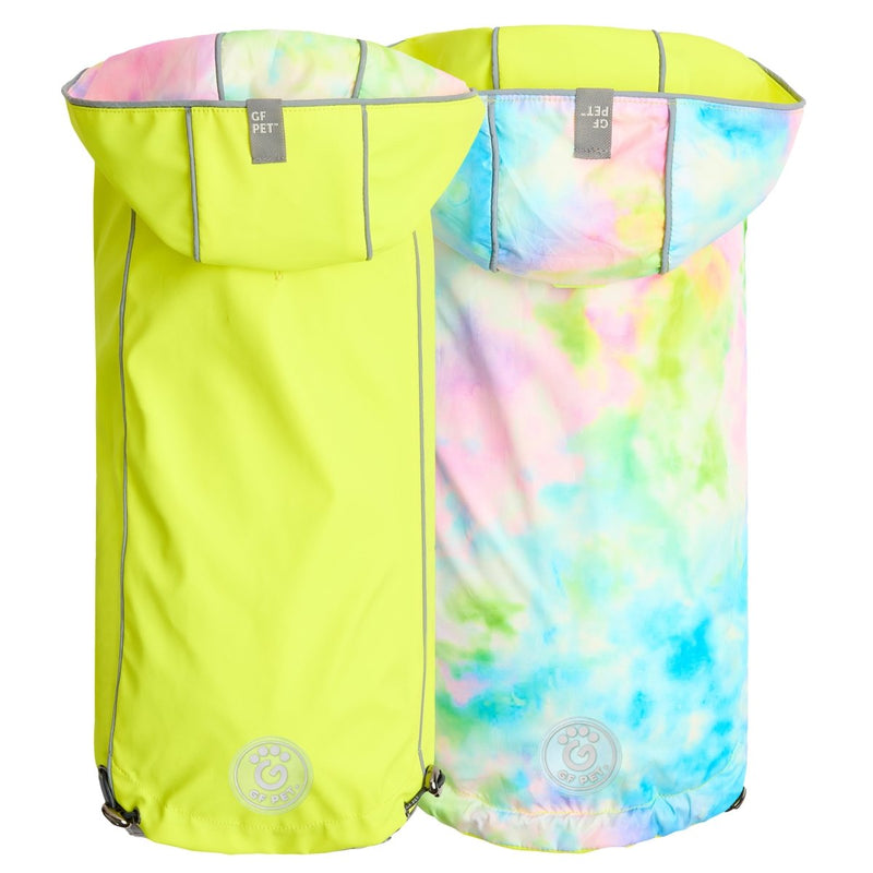 Reversible Raincoat - Neon Yellow With Tie Dye - Funny Nikko