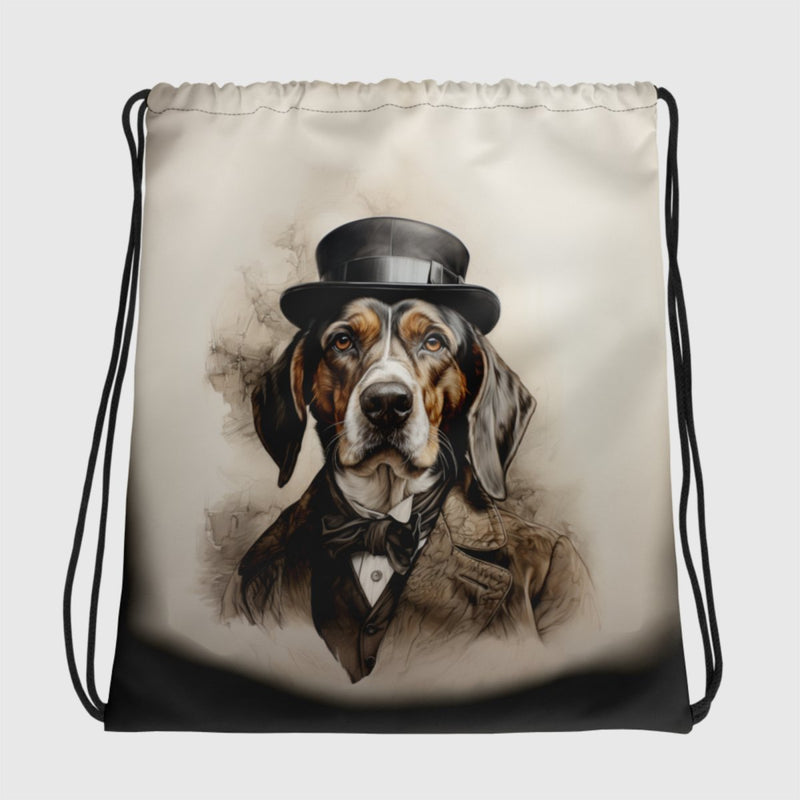 1910's Beagle Portrait String Bag - Funny Nikko