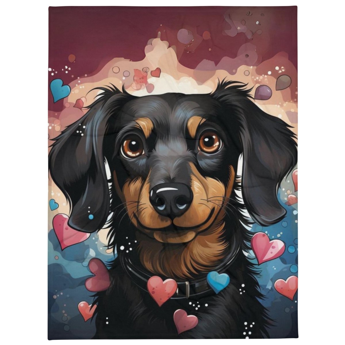 Dachshund Love Cozy Throw Blanket - Funny Nikko