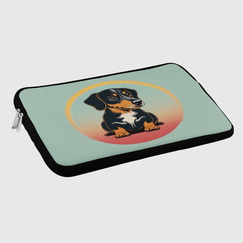 Dachshund Puppy Laptop Sleeve - Funny Nikko