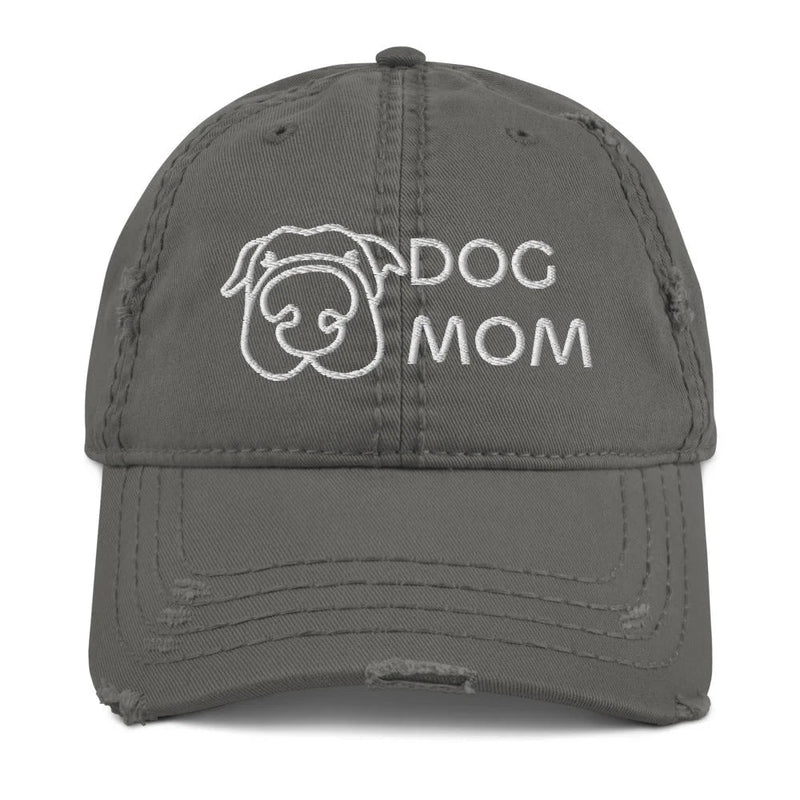Dog Mom Distressed Hat - Funny Nikko