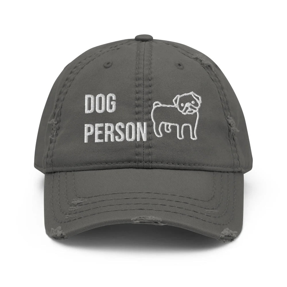 Dog Person Dad Distressed Hat - Funny Nikko
