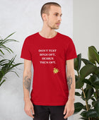 Don't test bugs out, design them out man t-shirt - Funny Nikko