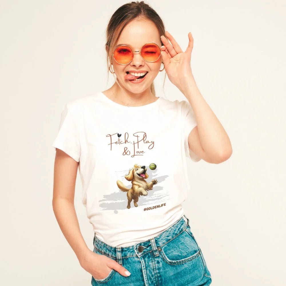 Fetch, Play & Love Staple T-Shirt - Funny Nikko