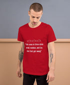 Fish come in three sizes: small, medium and the one that got away! man t-shirt - Funny Nikko