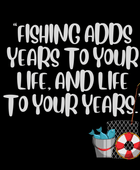 Fishing adds years to your life, and life to your years man t-shirt - Funny Nikko