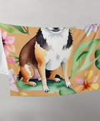 Floral Chihuahua Throw Blanket - Natural - Funny Nikko
