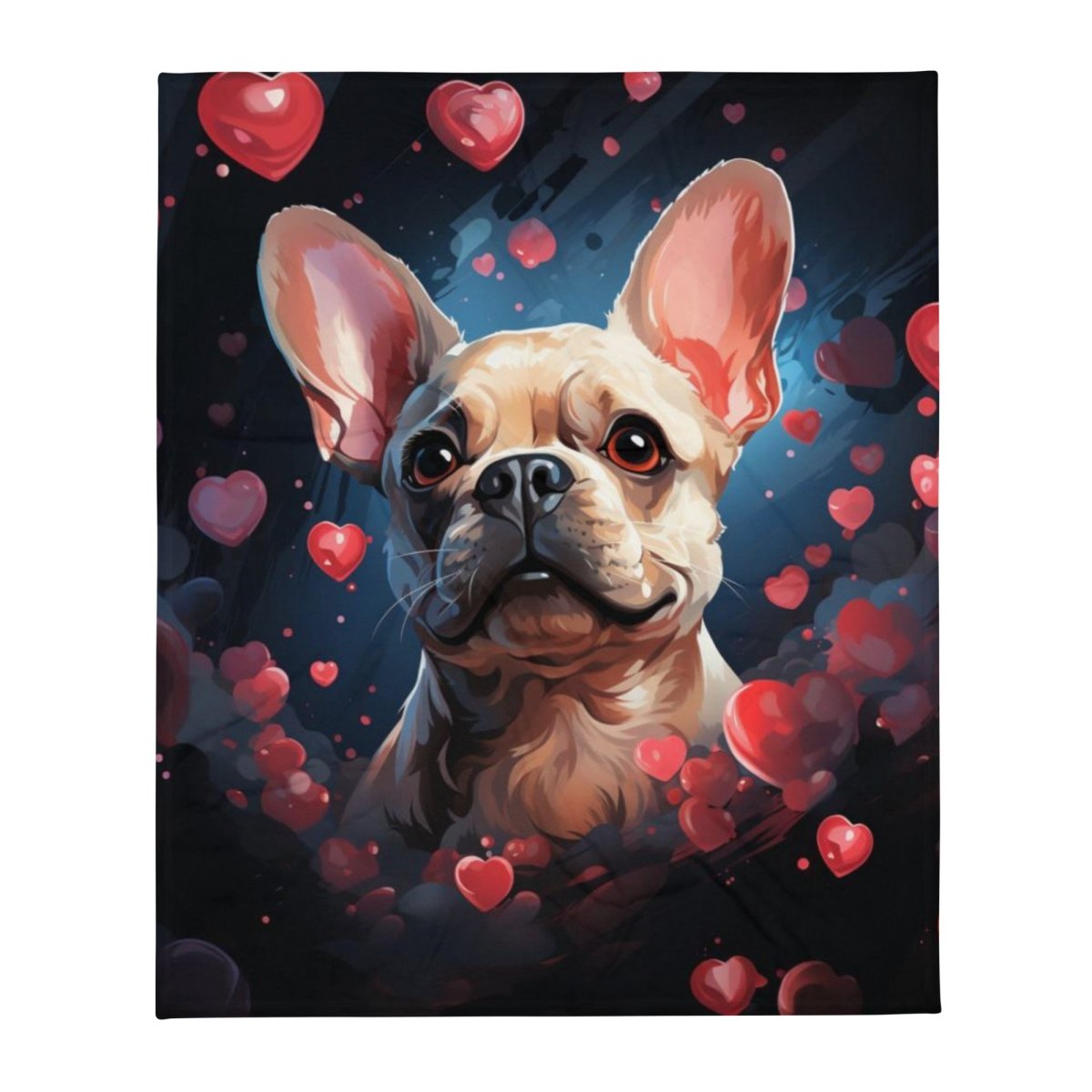 Frenchie Full of Love Throw Blanket - Funny Nikko