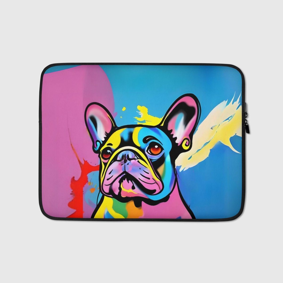 Frenchie in Color Laptop Sleeve - Funny Nikko