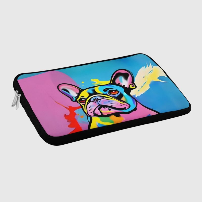 Frenchie in Color Laptop Sleeve - Funny Nikko
