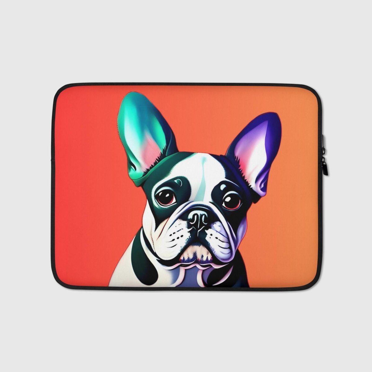 Frenchie in Red Laptop Sleeve - Funny Nikko