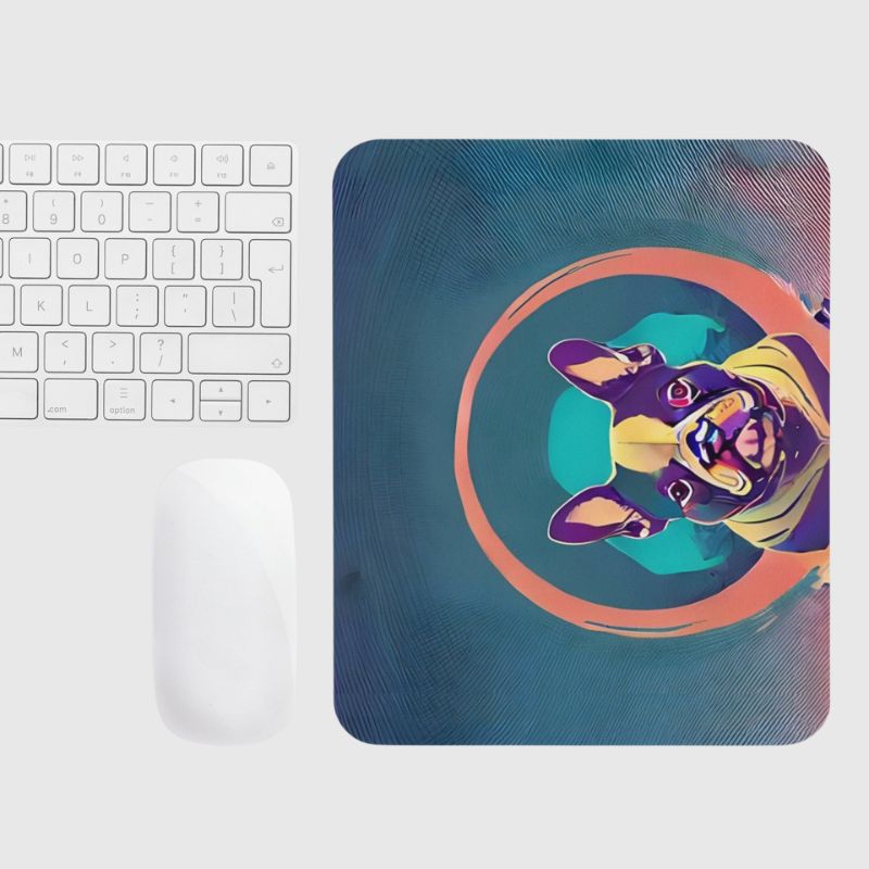 Frenchie in Space Mouse Pad - Funny Nikko