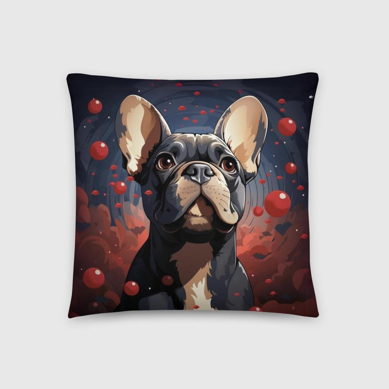 Frenchie Love in Space Throw Pillow - Funny Nikko