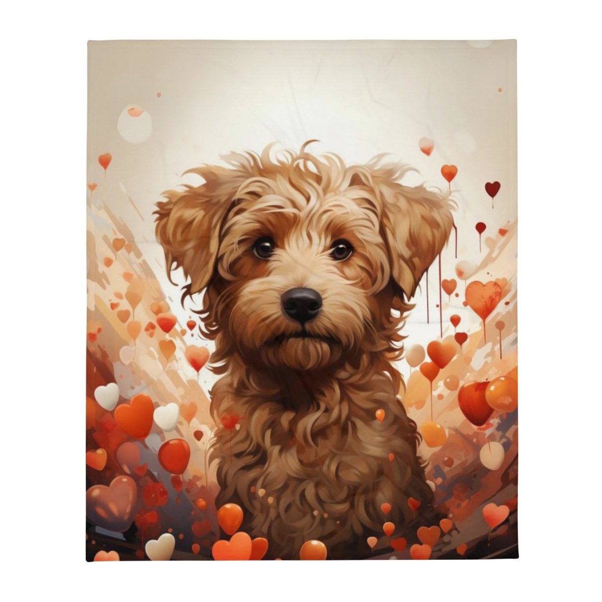 Goldendoodle Puppy Love Throw Blanket - Funny Nikko