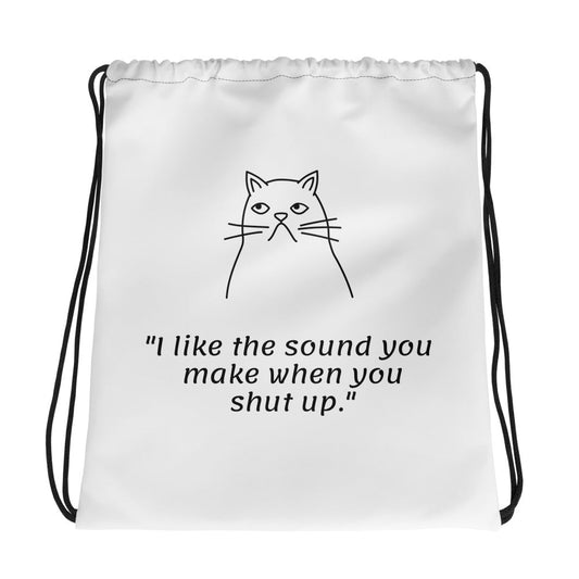 Grumpy Cat Drawstring Bag - Funny Nikko