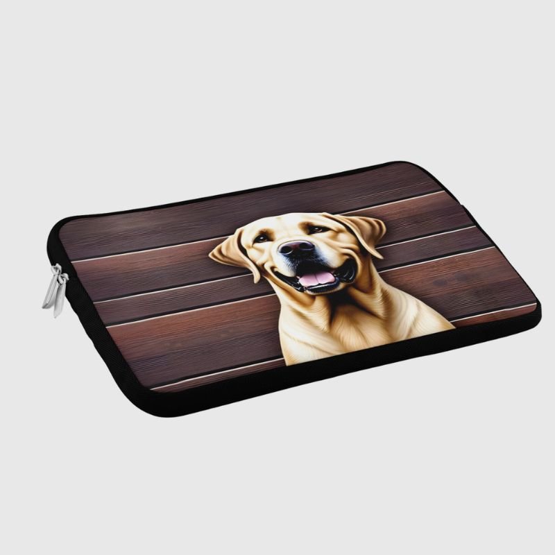 Lab by the Fence Laptop Sleeve - Funny Nikko