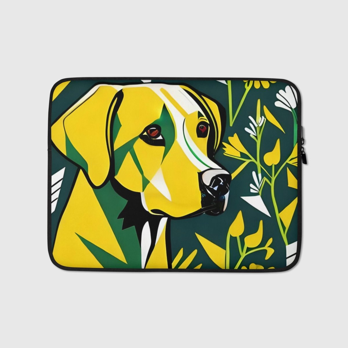 Labrador & Flowers Laptop Sleeve - Funny Nikko