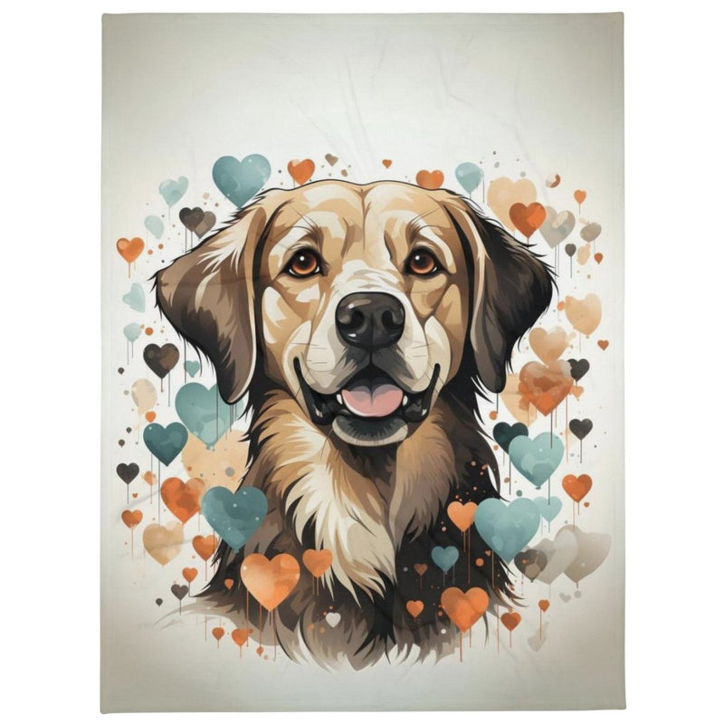 Labrador Love Portrait Throw Blanket - Funny Nikko