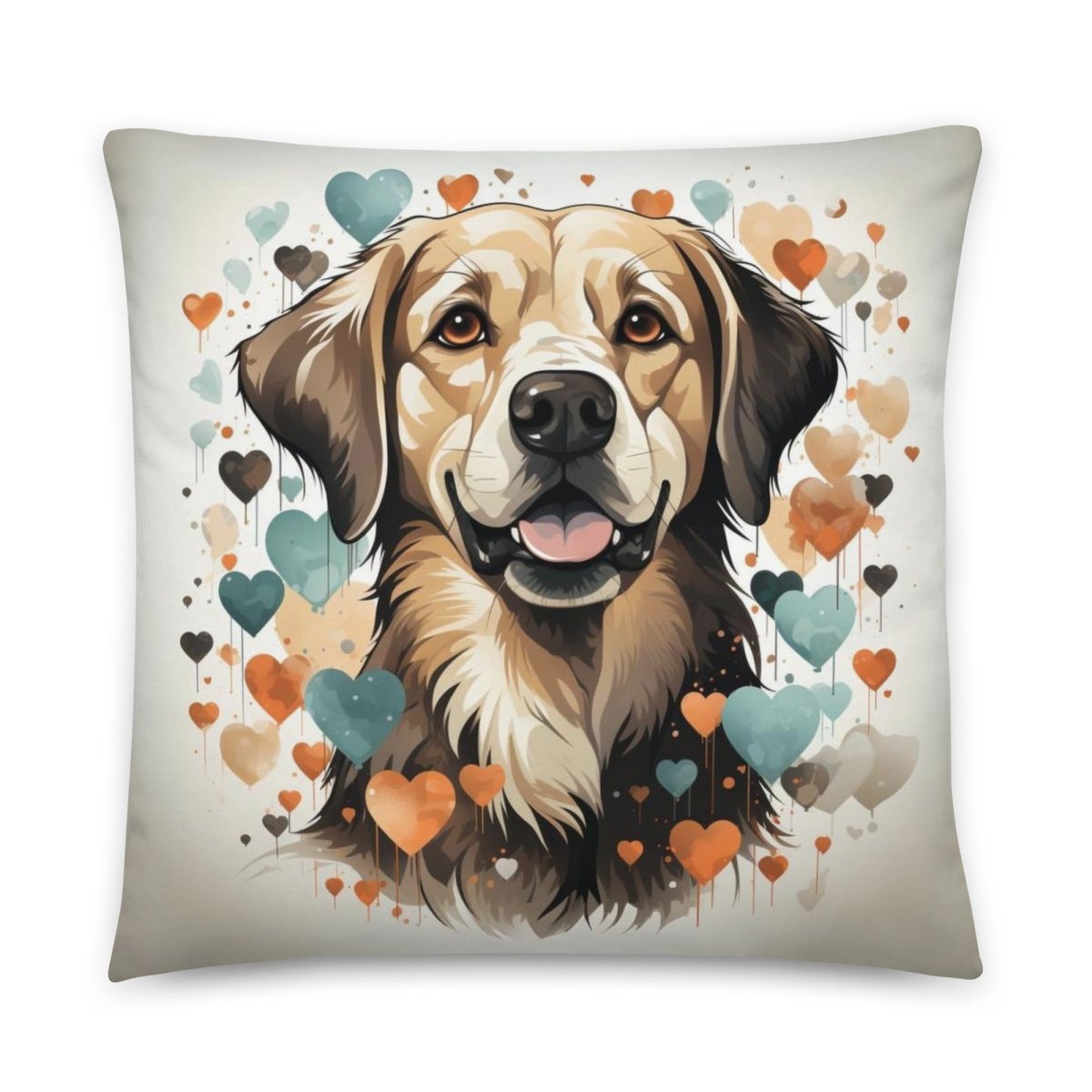 Labrador Love Portrait Throw Pillow - Funny Nikko
