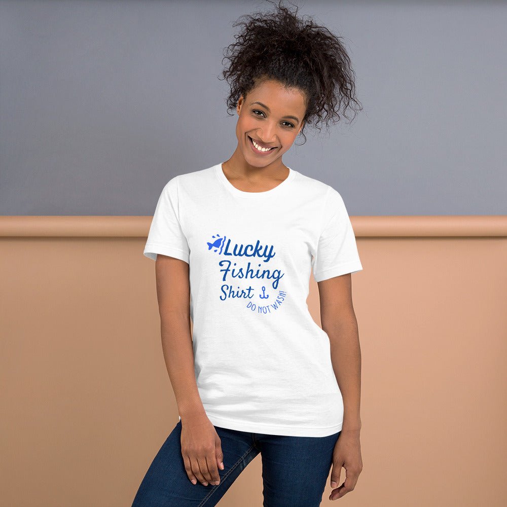Lucky fishing woman t-shirt - Funny Nikko