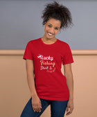 Lucky fishing woman t-shirt - Funny Nikko