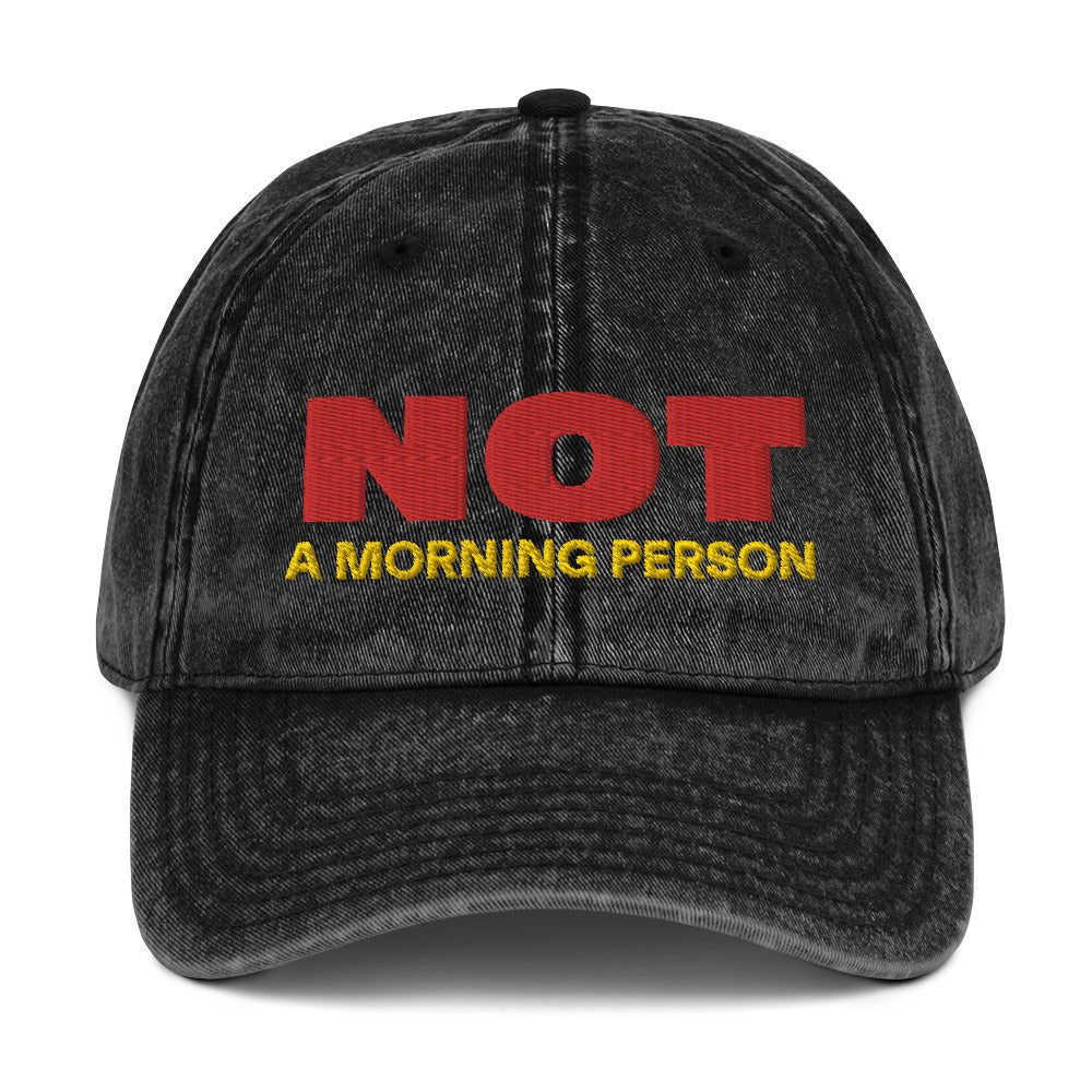 Not a Morning Person Vintage Cap - Funny Nikko