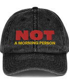 Not a Morning Person Vintage Cap - Funny Nikko