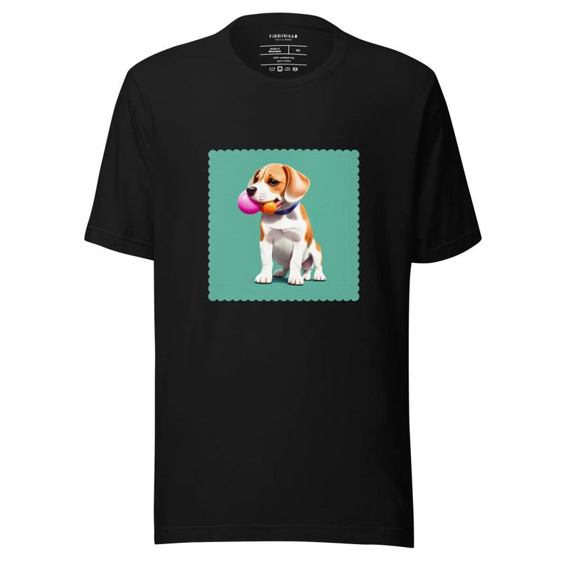 Playing Beagle Staple T-Shirt - Funny Nikko