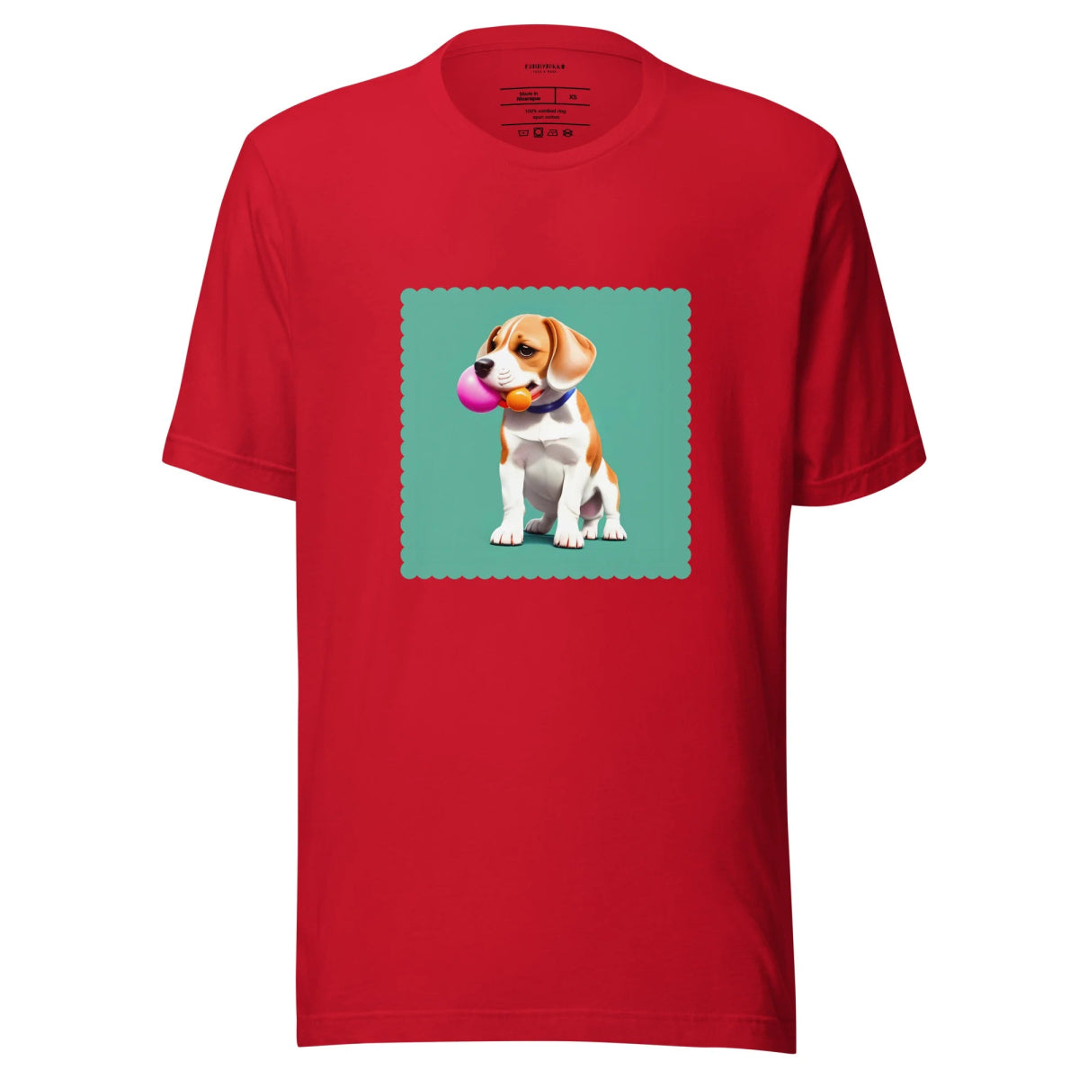 Playing Beagle Staple T-Shirt - Funny Nikko