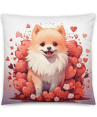 Pomeranian Heart Throw Pillow - Funny Nikko