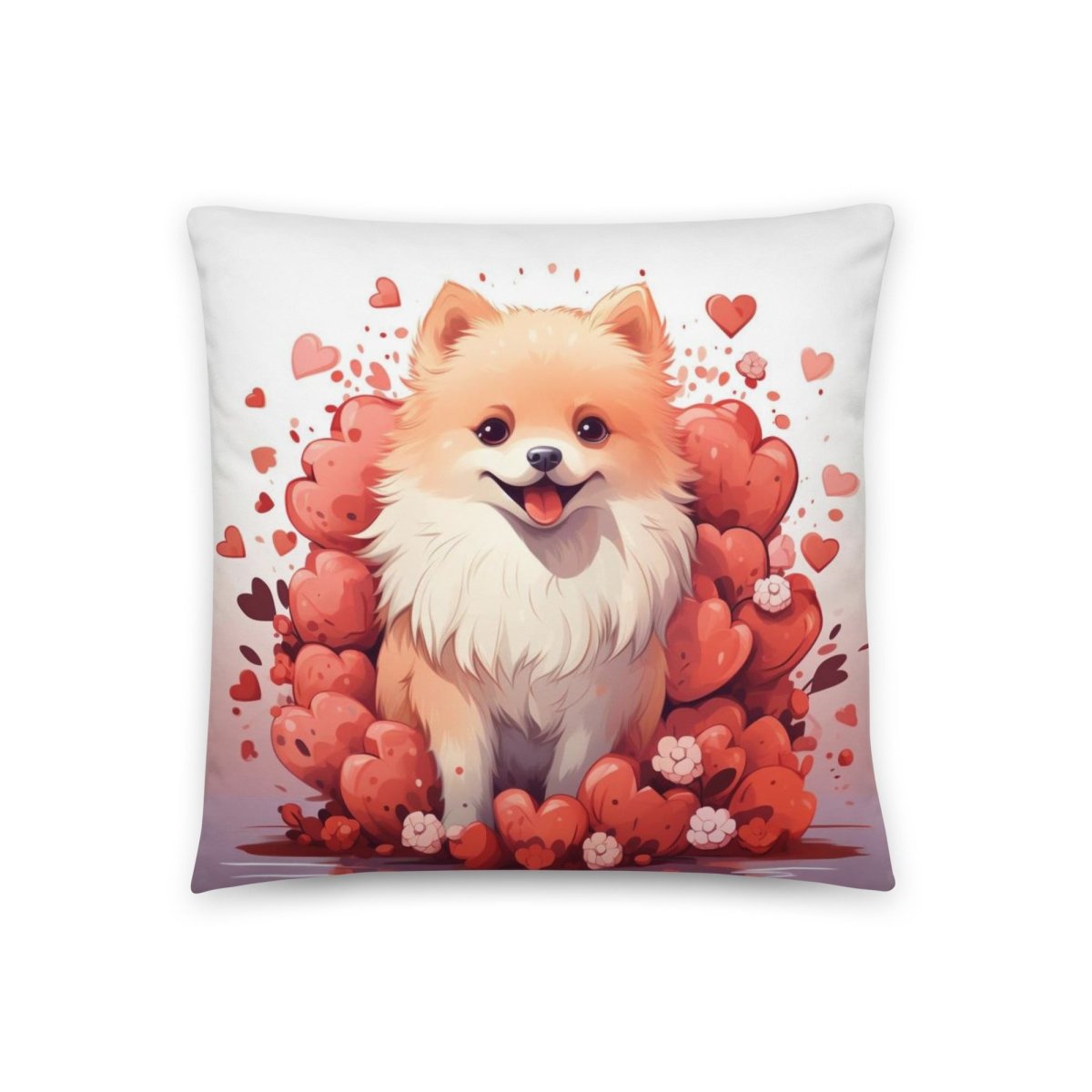 Pomeranian Heart Throw Pillow - Funny Nikko