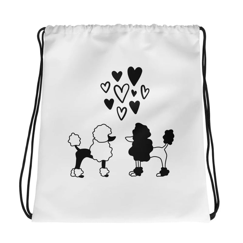 Poodle Love Drawstring Bag - Funny Nikko