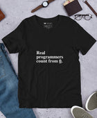 Real programmers count from 0 t-shirt - Funny Nikko