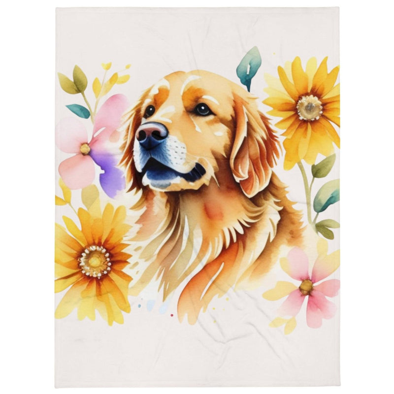 Romantic Golden Retriever Throw Blanket - Funny Nikko