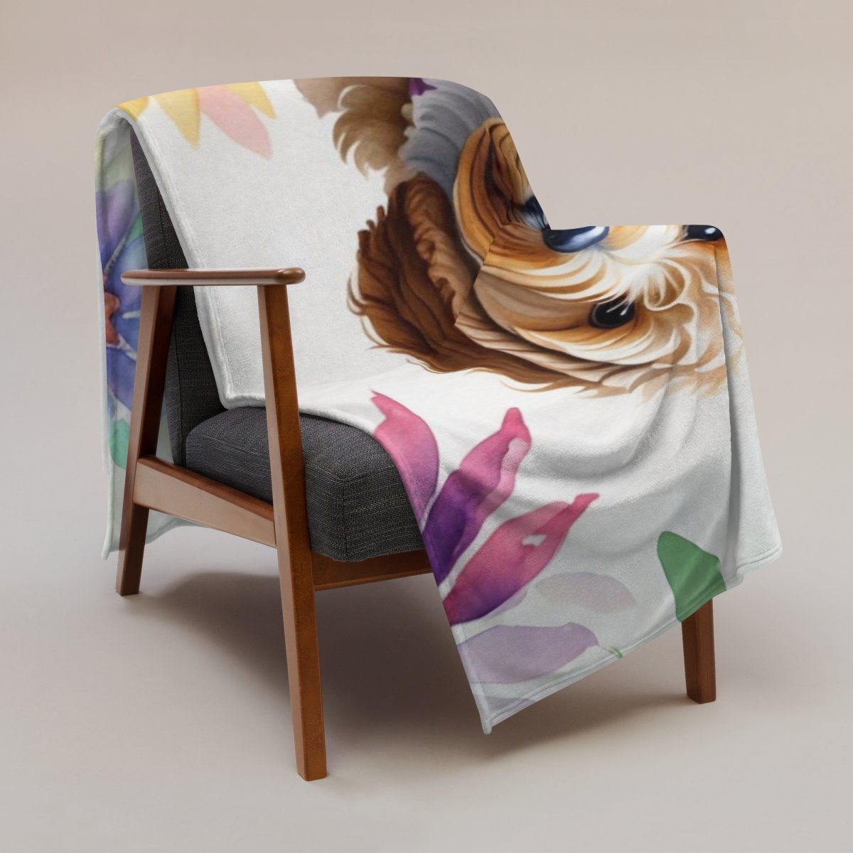 Romantic Goldendoodle Throw Blanket - Funny Nikko