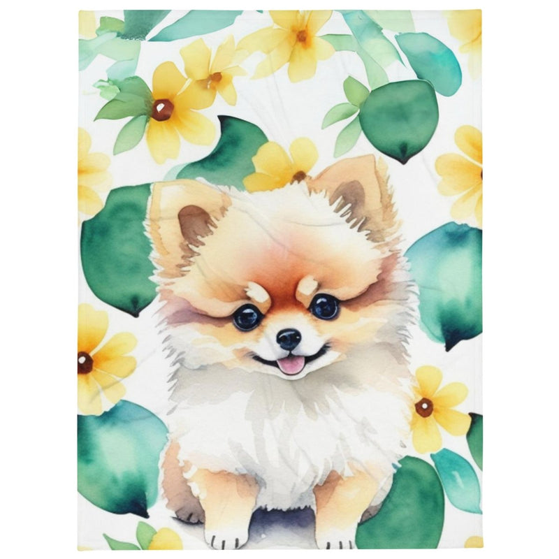 Romantic Pomeranian Throw Blanket - Funny Nikko