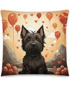 Scottie Love Balloons Throw Pillow - Funny Nikko